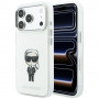 Karl Lagerfeld IML Ikonik Sketch Print MagSafe dėklas, skirtas Apple iPhone 18 Pro Max / 17 Pro Max, smėlio spalvos (KLD22794)