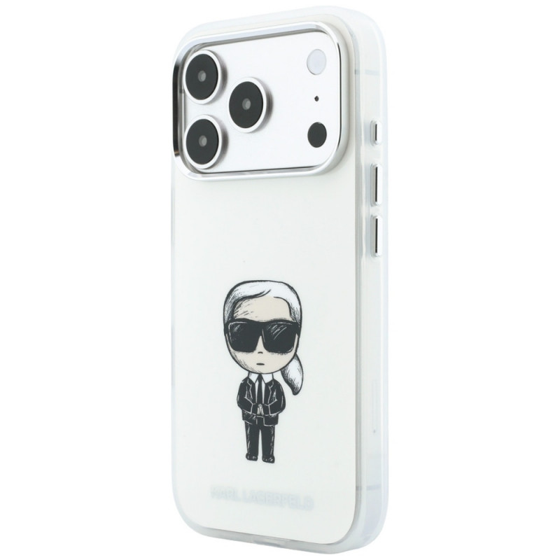 Karl Lagerfeld IML Ikonik Sketch Print MagSafe dėklas, skirtas Apple iPhone 18 Pro Max / 17 Pro Max, smėlio spalvos (KLD22794)