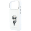 Karl Lagerfeld IML Ikonik Sketch Print MagSafe dėklas, skirtas Apple iPhone 18 Pro Max / 17 Pro Max, smėlio spalvos (KLD22794)
