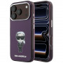 Karl Lagerfeld IML Ikonik Sketch Print MagSafe dėklas, skirtas Apple iPhone 18 Pro / 17 Pro, bordo spalvos