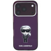 Karl Lagerfeld IML Ikonik Sketch Print MagSafe dėklas, skirtas Apple iPhone 18 Pro / 17 Pro, bordo spalvos