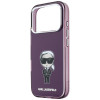 Karl Lagerfeld IML Ikonik Sketch Print MagSafe dėklas, skirtas Apple iPhone 18 Pro / 17 Pro, bordo spalvos