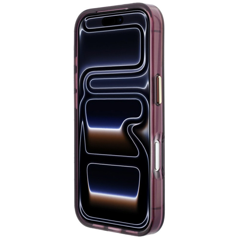 Karl Lagerfeld Peekaboo Logo MagSafe dėklas, skirtas Apple iPhone 18 Pro / 17 Pro, bordo spalvos