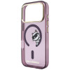 Karl Lagerfeld Peekaboo Logo MagSafe dėklas, skirtas Apple iPhone 18 Pro / 17 Pro, bordo spalvos