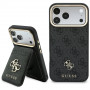 Guess 4G dėklas su pinigine, MagSafe, skirtas Apple iPhone 18 Pro / 17 Pro, juodas