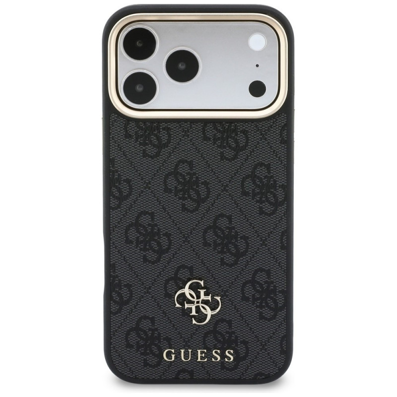 Guess 4G dėklas su pinigine, MagSafe, skirtas Apple iPhone 18 Pro / 17 Pro, juodas