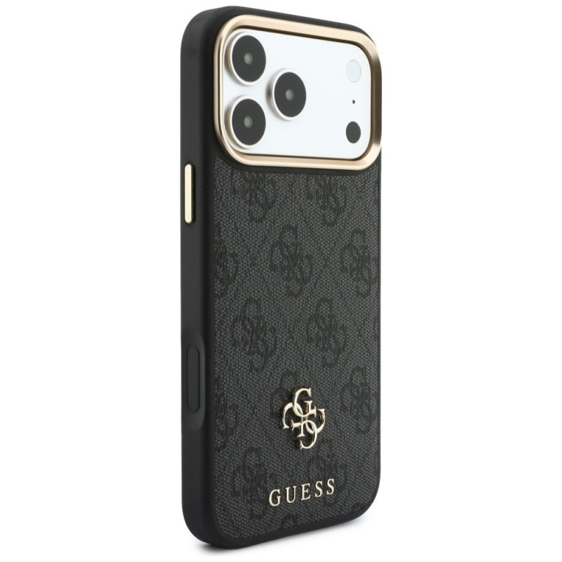 Guess 4G dėklas su pinigine, MagSafe, skirtas Apple iPhone 18 Pro / 17 Pro, juodas
