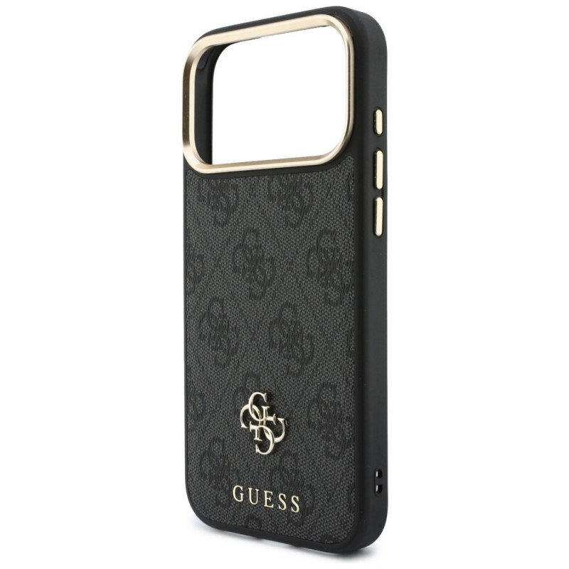 Guess 4G dėklas su pinigine, MagSafe, skirtas Apple iPhone 18 Pro / 17 Pro, juodas