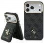 Guess 4G dėklas su pinigine, MagSafe, skirtas Apple iPhone 18 Pro Max / 17 Pro Max, juodas