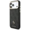 Guess 4G dėklas su pinigine, MagSafe, skirtas Apple iPhone 18 Pro Max / 17 Pro Max, juodas