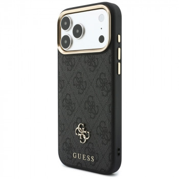 Guess 4G dėklas su pinigine, MagSafe, skirtas Apple iPhone 18 Pro Max / 17 Pro Max, juodas