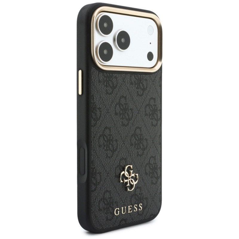 Guess 4G dėklas su pinigine, MagSafe, skirtas Apple iPhone 18 Pro Max / 17 Pro Max, juodas