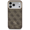 Guess 4G dėklas su pinigine, MagSafe, skirtas Apple iPhone 18 Pro / 17 Pro, rudas