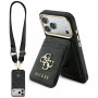 Guess 4G dėklas su pinigine, MagSafe, skirtas Apple iPhone 18 Pro / 17 Pro, rudas