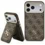 Guess 4G dėklas su pinigine, MagSafe, skirtas Apple iPhone 18 Pro Max / 17 Pro Max, rudas