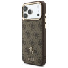 Guess 4G dėklas su pinigine ir pakabuku, MagSafe, skirtas Apple iPhone 18 Pro Max / 17 Pro Max, rudas