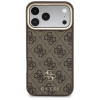 Guess 4G dėklas su pinigine ir pakabuku, MagSafe, skirtas Apple iPhone 18 Pro Max / 17 Pro Max, rudas