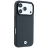 BMW Kevlar Metal Logo MagSafe dėklas, skirtas Apple iPhone 18 Pro / 17 Pro, antracitinis