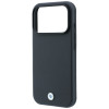 BMW Kevlar Metal Logo MagSafe dėklas, skirtas Apple iPhone 18 Pro / 17 Pro, antracitinis