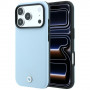 BMW Kevlar Metal Logo MagSafe dėklas, skirtas Apple iPhone 18 Pro Max / 17 Pro Max, mėlynas
