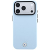 BMW Kevlar Metal Logo MagSafe dėklas, skirtas Apple iPhone 18 Pro Max / 17 Pro Max, mėlynas