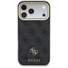 Guess 4G dėklas su pinigine ir pakabuku, MagSafe, skirtas Apple iPhone 18 Pro / 17 Pro, rudas
