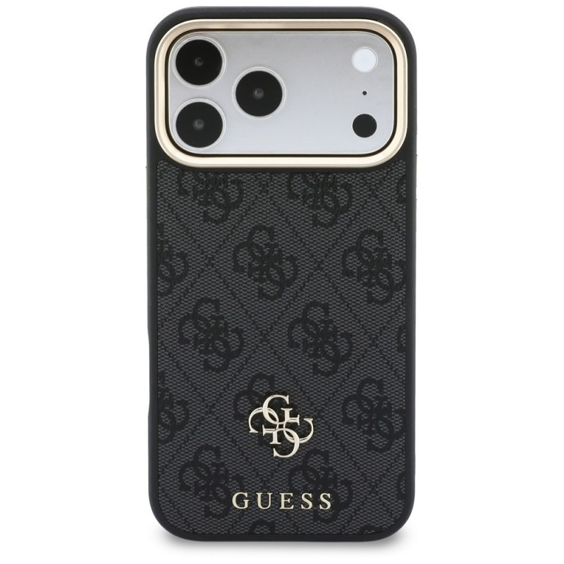 Guess 4G dėklas su pinigine ir pakabuku, MagSafe, skirtas Apple iPhone 18 Pro / 17 Pro, rudas