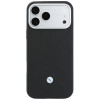 BMW Quilted Pattern Metal Logo dėklas ir piniginės rinkinys, skirtas Apple iPhone 18 Pro Max / 17 Pro Max, juodas