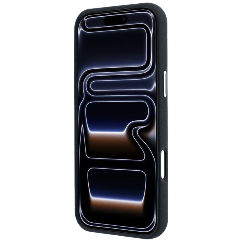 BMW Quilted Pattern Metal Logo dėklas ir piniginės rinkinys, skirtas Apple iPhone 18 Pro Max / 17 Pro Max, juodas