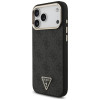 Guess 4G Triangle Logo MagSafe dėklas, skirtas Apple iPhone 18 Pro Max / 17 Pro Max, juodas auksinis