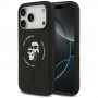 Karl Lagerfeld silikoninis Karl&Choupette Ring MagSafe dėklas, skirtas Apple iPhone 18 Pro Max / 17 Pro Max, juodas