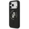 Karl Lagerfeld silikoninis Karl&Choupette Ring MagSafe dėklas, skirtas Apple iPhone 18 Pro Max / 17 Pro Max, juodas