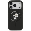 Karl Lagerfeld silikoninis Karl&Choupette Ring MagSafe dėklas, skirtas Apple iPhone 18 Pro Max / 17 Pro Max, juodas