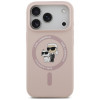 Karl Lagerfeld silikoninis Karl&Choupette Ring MagSafe dėklas, skirtas Apple iPhone 18 Pro / 17 Pro, juodas