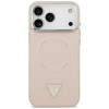 Guess Triangle Logo MagSafe dėklas, skirtas Apple iPhone 18 Pro Max / 17 Pro Max, rožinis