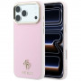 Guess Guess Saffiano Small 4G & Classic Logo MagSafe dėklas, skirtas Apple iPhone 18 Pro / 17 Pro, rožinis