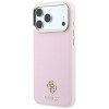 Guess Guess Saffiano Small 4G & Classic Logo MagSafe dėklas, skirtas Apple iPhone 18 Pro / 17 Pro, rožinis