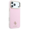 Guess Guess Saffiano Small 4G & Classic Logo MagSafe dėklas, skirtas Apple iPhone 18 Pro / 17 Pro, rožinis