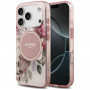 Guess IML Flower & Tonal Circle MagSafe dėklas, skirtas Apple iPhone 18 Pro Max / 17 Pro Max, rožinis