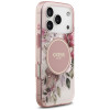 Guess IML Flower & Tonal Circle MagSafe dėklas, skirtas Apple iPhone 18 Pro Max / 17 Pro Max, rožinis
