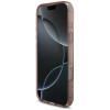 Guess Guess IML Flowers Pearl Strap MagSafe dėklas, skirtas Apple iPhone 18 Pro / 17 Pro, rožinis