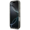 Guess Guess IML Glitter Flowers Triangle MagSafe dėklas, skirtas Apple iPhone 18 Pro Max / 17 Pro Max, juodas