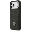 Guess Guess 4G Double Card Triangle dėklas, skirtas Apple iPhone 18 Pro Max / 17 Pro Max, juodas