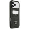 Guess Guess 4G Double Card Triangle dėklas, skirtas Apple iPhone 18 Pro Max / 17 Pro Max, juodas