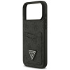 Guess Guess 4G Double Card Triangle dėklas, skirtas Apple iPhone 18 Pro Max / 17 Pro Max, juodas
