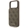 Guess 4G Cardslots & Magnetic Closure Crossbody dėklas, skirtas Apple iPhone 18 Pro Max / 17 Pro Max, rudas