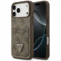 Guess 4G Double Card Triangle dėklas, skirtas Apple iPhone 18 Pro Max / 17 Pro Max, rudas