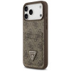 Guess 4G Double Card Triangle dėklas, skirtas Apple iPhone 18 Pro Max / 17 Pro Max, rudas