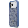 Guess 4G Double Card Triangle dėklas, skirtas Apple iPhone 18 Pro Max / 17 Pro Max, mėlynas