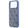 Guess 4G Double Card Triangle dėklas, skirtas Apple iPhone 18 Pro Max / 17 Pro Max, mėlynas